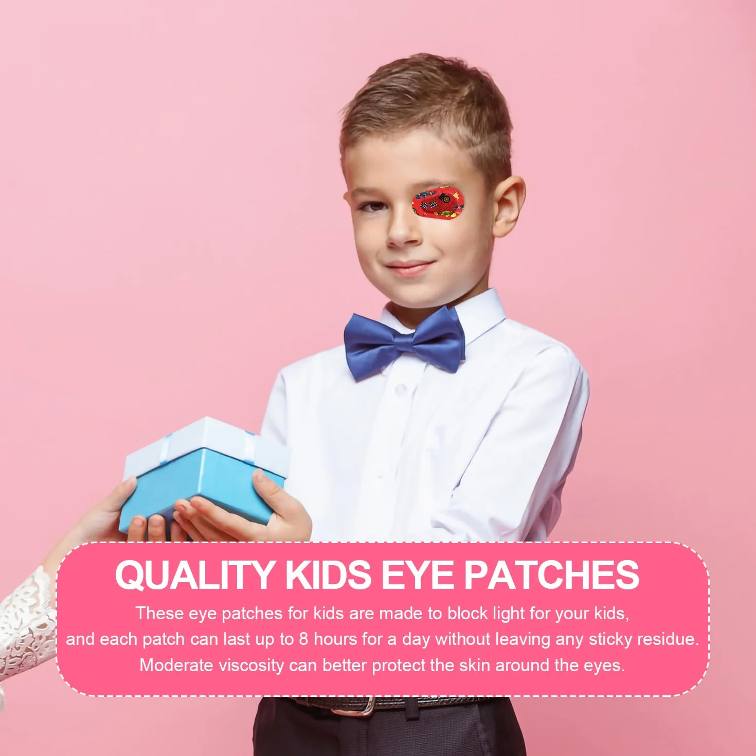 90 Piezas de parches para los ojos para niños, parche adhesivo para los ojos para niños Parche adhesivo para los ojos de algodón que bloquea la luz de verano para niños (9 Estilos)