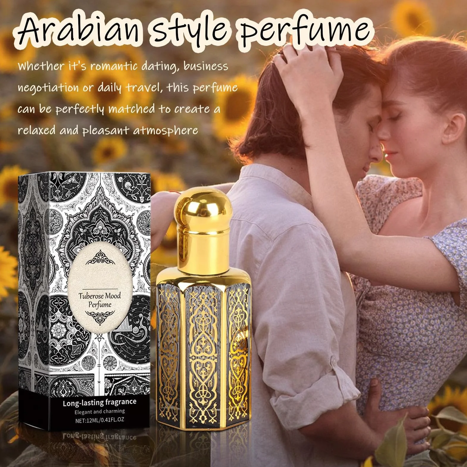 Perfume árabe para hombre, de perfume árabe - Perfume diario de | Perfume diario para mujer de larga duración, perfumado natural único para vacaciones, citas