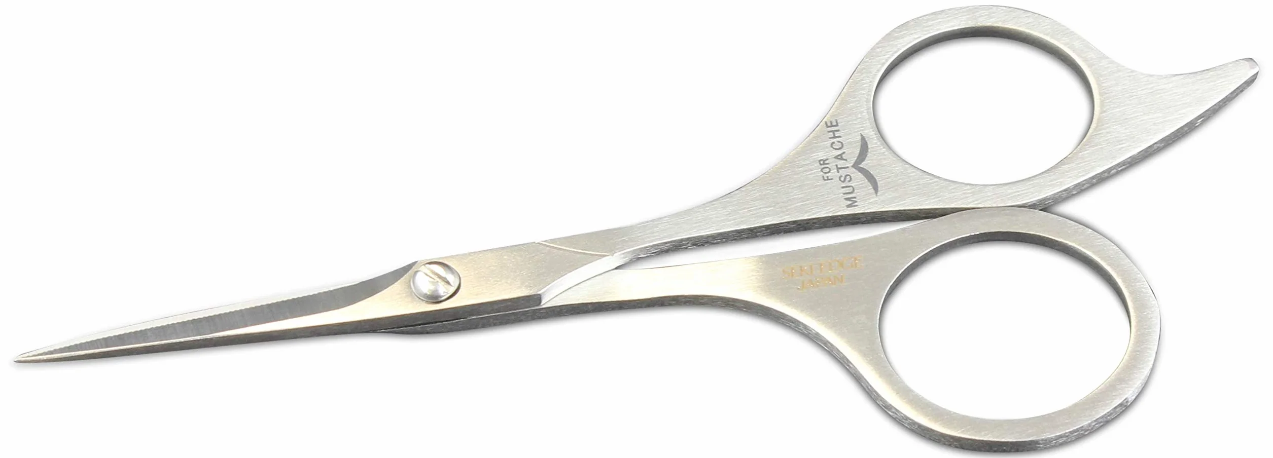 Seki EDGE SS-902 | Made in Japan | Tijeras de barba dentadas | Tijeras de precisión ergonómicas de acero inoxidable | Hojas finas afiladas a mano | 12,4 x 5,1 x 0,6 cm
