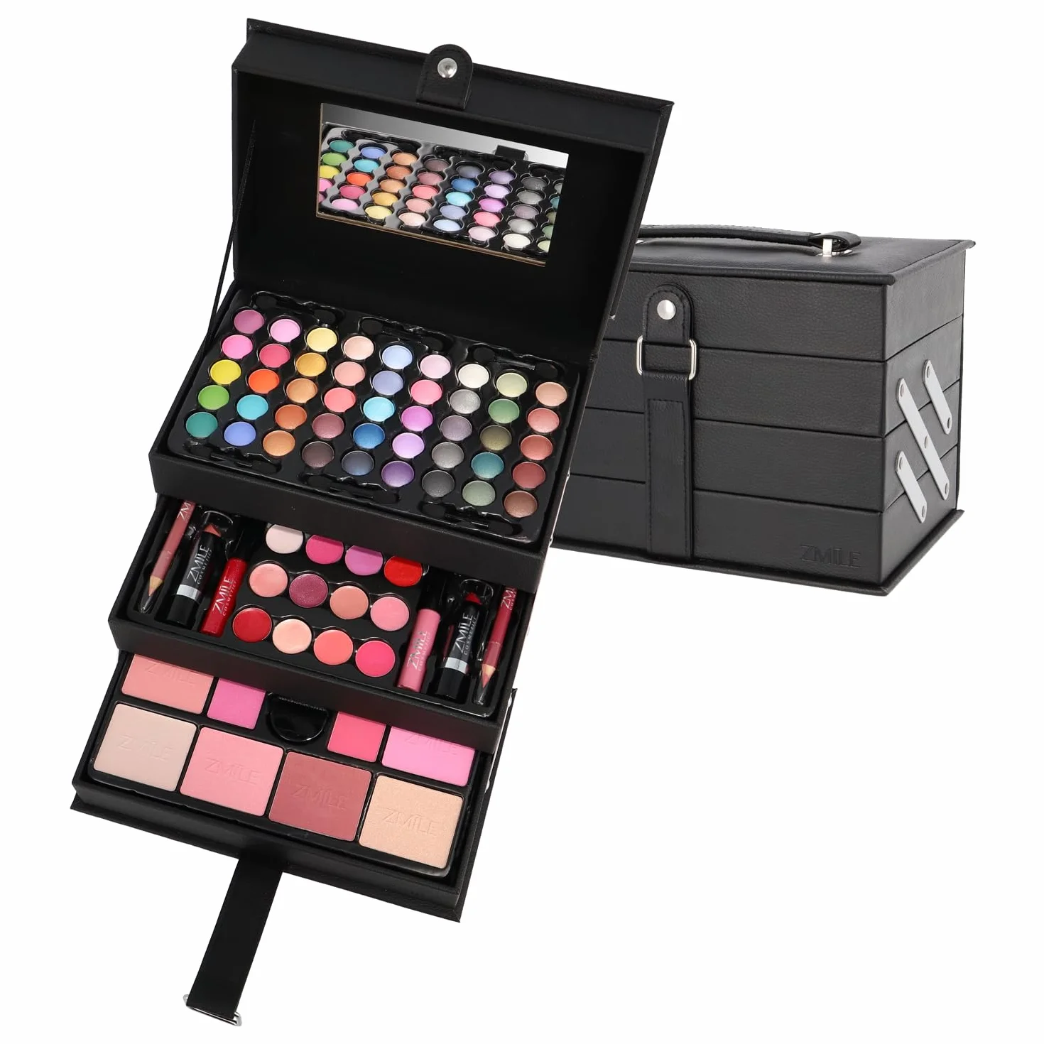 ZMILE Cosmetics - Maletín de maquillaje, Beauty Case Black, Cosméticos veganos