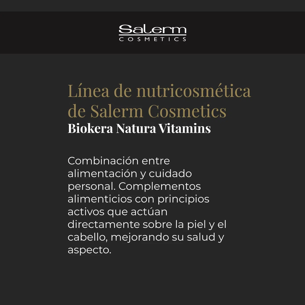 SALERM - Hair & Nails Gummies - Bote de 60 Gominolas - Biokera Natura Vitamins - Gominolas para el Pelo y Uñas - con 9 Vitaminas y 3 Minerales - Sin Lactosa - Sin Gluten - Sabor Plátano