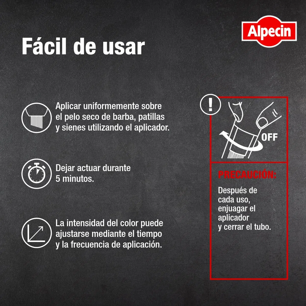 Alpecin Grey Attack Barba y Patillas Colour Booster 50 ml – Reduce gradualmente las canas con resultado natural sin efecto tinte para hombres