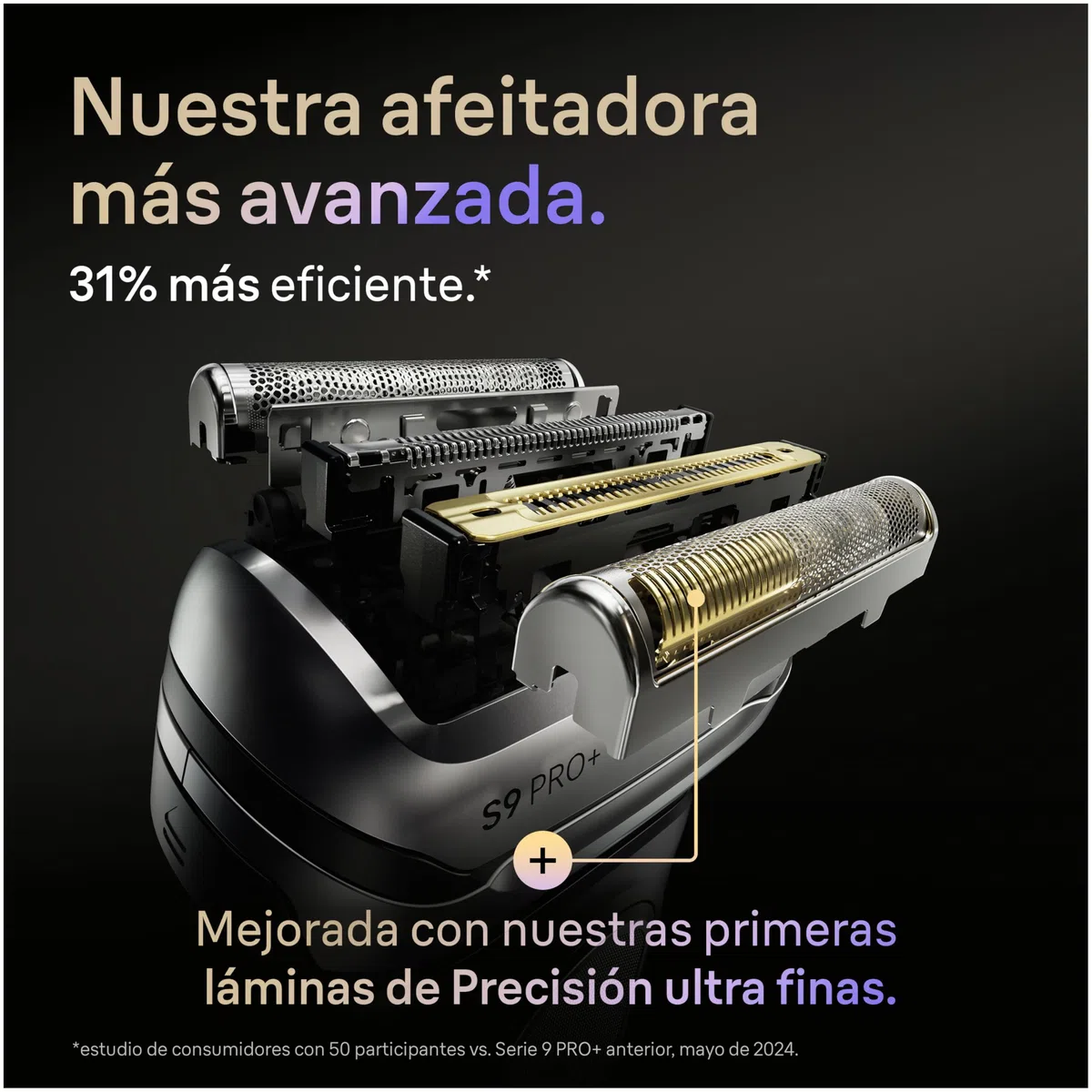 Braun Series 9 Pro+ Afeitadora Eléctrica Hombre, 9665CCE, Grafito - Máquina de Afeitar Barba con Tecnología 5+1, Resistente al Agua, Recargable, 60 Min de Uso, Estuche de Viaje, Centro de Limpieza