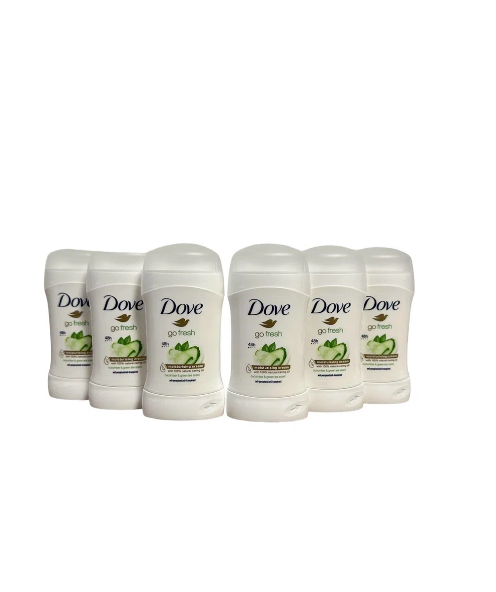 Dove Go Fresh - Desodorante en barra (6 unidades, 30 ml, antitranspirante)