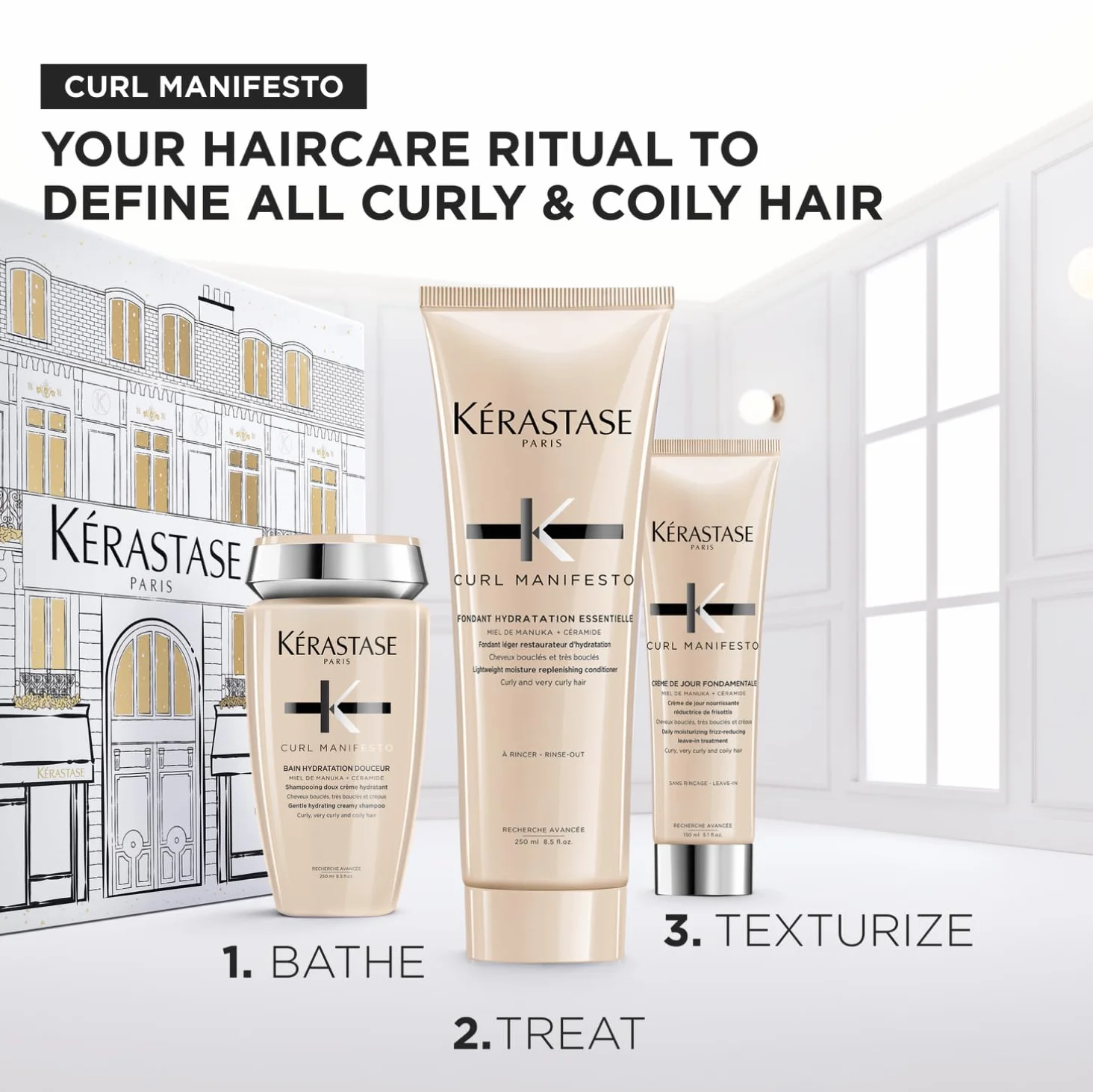 Kérastase Curl Manifesto Trio Coffret de Natal para Cabelo Encaracolado