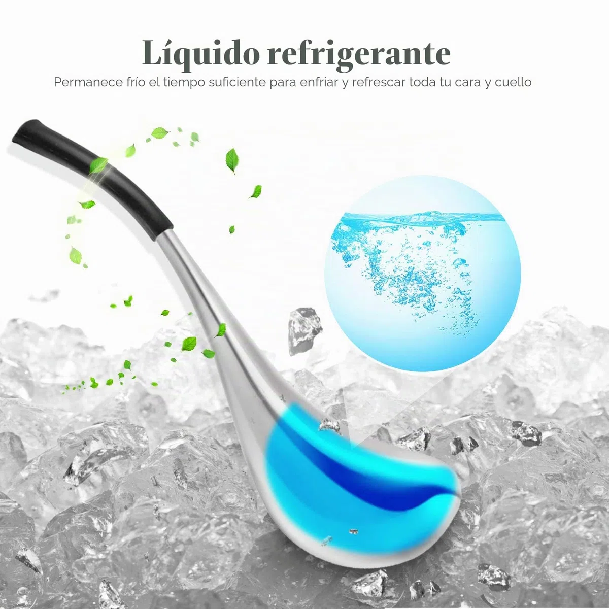 VXDAS - Herramienta Cryo Stick para masaje facial, de acero inoxidable, herramienta de enfriamiento con forma de globo para tratamiento anti edad e hinchazón de los ojos.