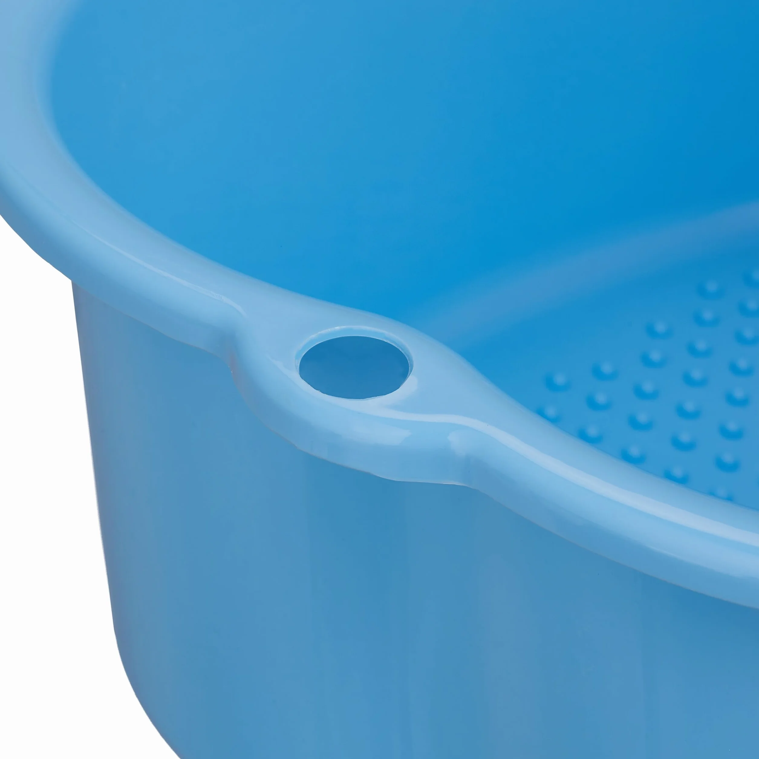 Relaxdays Cuenco Baño de Pies, Barreño Pedicura Plástico, Pediluvio, Bañera Pedicura, Foot SPA, 15 x 33 x 38 cm, Azul