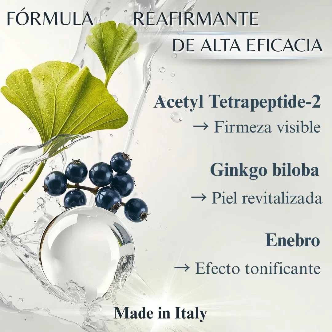 RITALIA Tratamiento Reafirmante Brazos 500 ml – Sérum para Flacidez y Brazos Flácidos con Peptidos y Ginkgo – 12 Aplicaciones – Compatible con Manguitos – Made in Italy