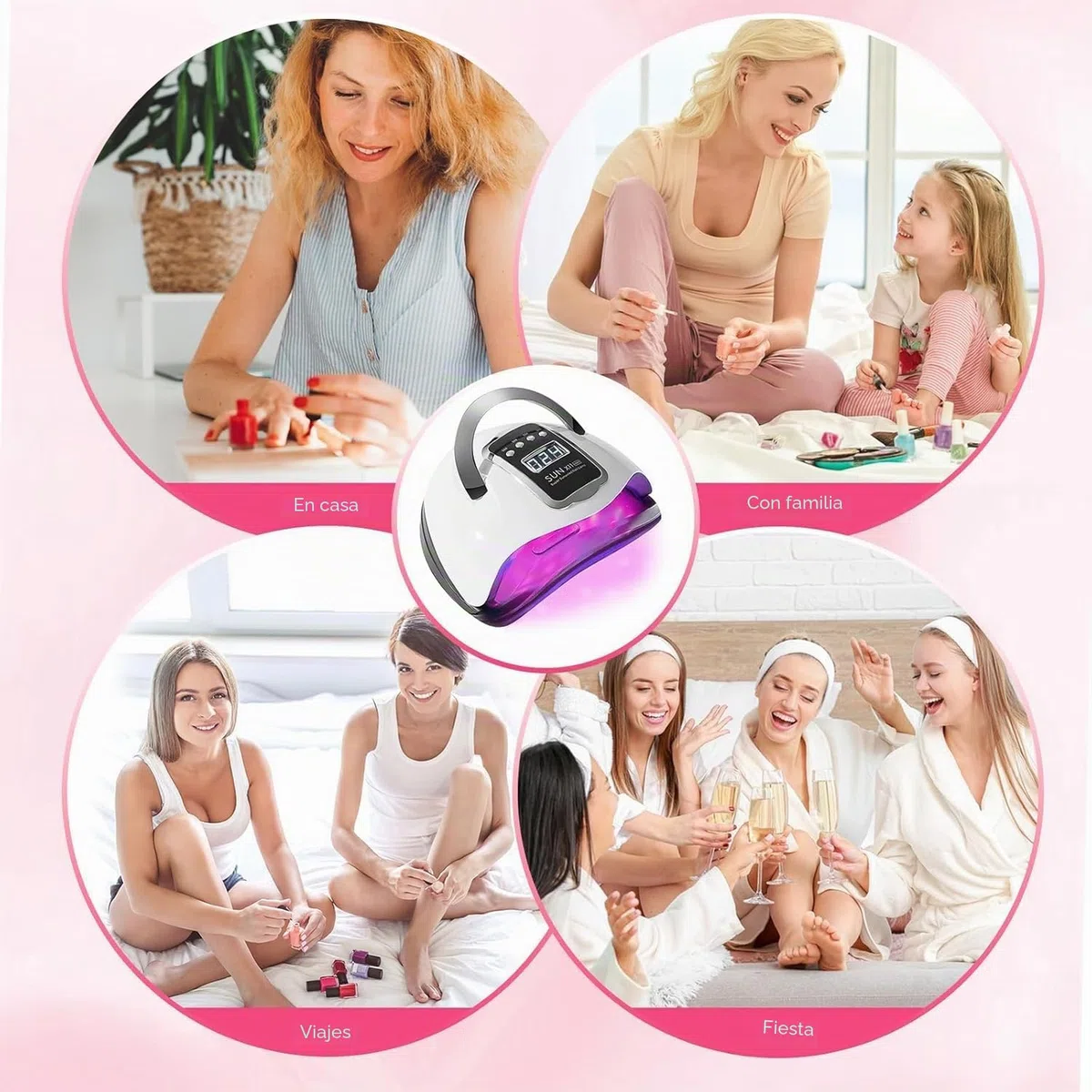 Lámpara de uñas LED UV de 280 W, secador de uñas para esmalte de gel, con 66 perlas de lámpara y sensor automático, 4 temporizadores, herramientas profesionales para decoración de uñas