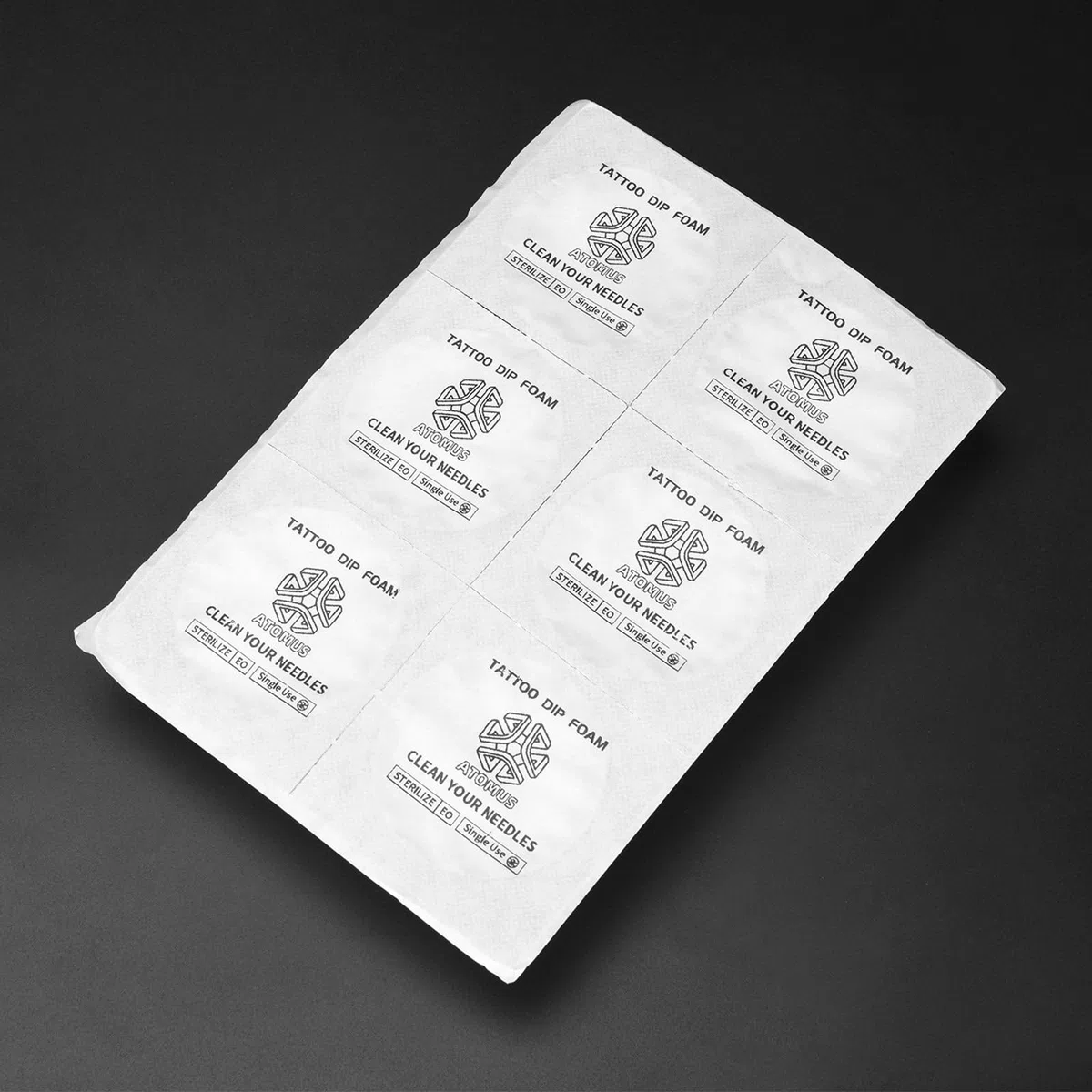 Atomus 36pcs sumergir la aguja de tatuaje de espuma limpiar la taza sumergir enjuagar la cabeza de la capucha sumergir la aguja de tinta profesional sumergir la espuma limpiar