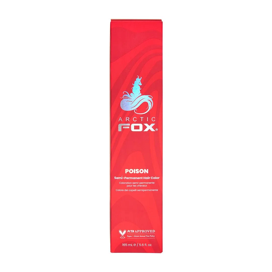 ARCTIC FOX 100% Vegan & Cruelty Free Vibrant Semi Permanent Hair Colour Dye - Poison 165 ml e