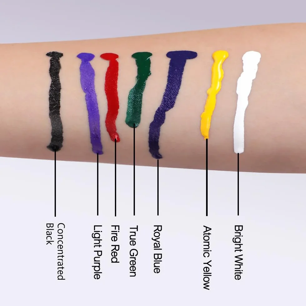 HAWINK Tinta Kit Tatuaje Profesional 0,5oz (15ml) 7 Botellas Tattoo Ink Kit