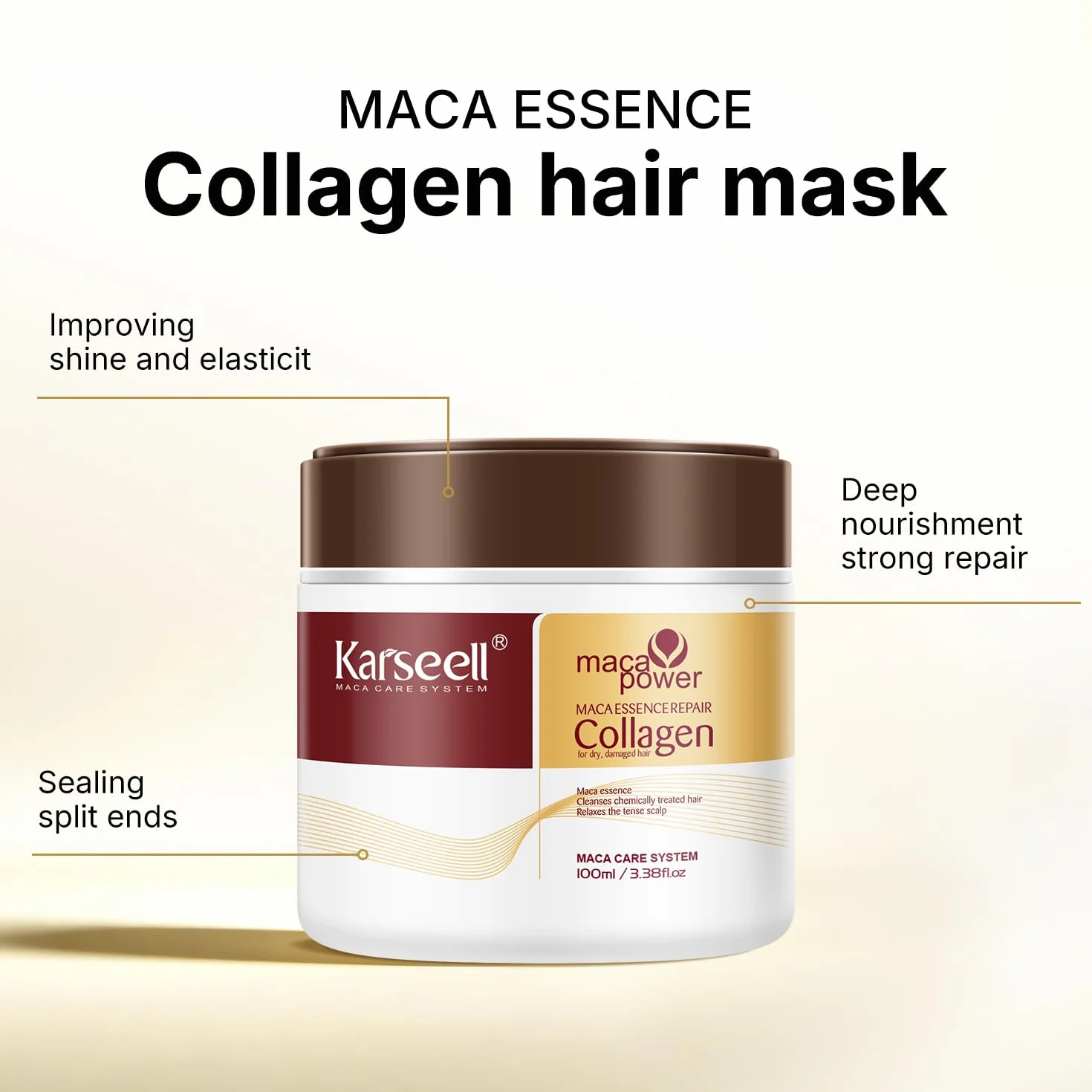 Karseell Sets de Viaje para el Cuidado del Cabello, Colágeno Mascarilla Pelo, Champu Y Acondicionador, Restauración Profunda para Seco y Dañado el Cabello Todo Tipo de Cabellos