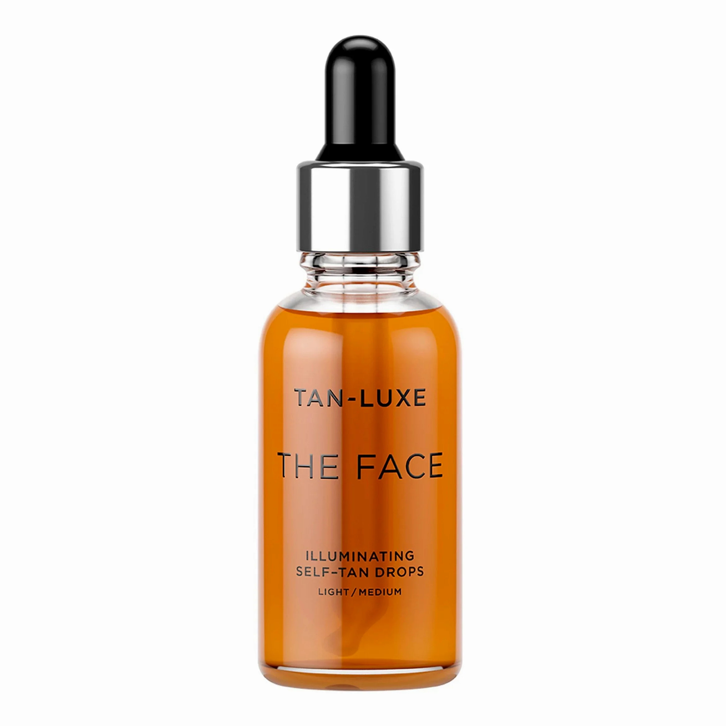 Gotas autobronceadoras The Face de Tan Luxe, tamaño mediano (30 ml), añade gotas bronceadoras al cuidado de la piel para lograr un bronceado facial personalizado, sin crueldad animal y vegano