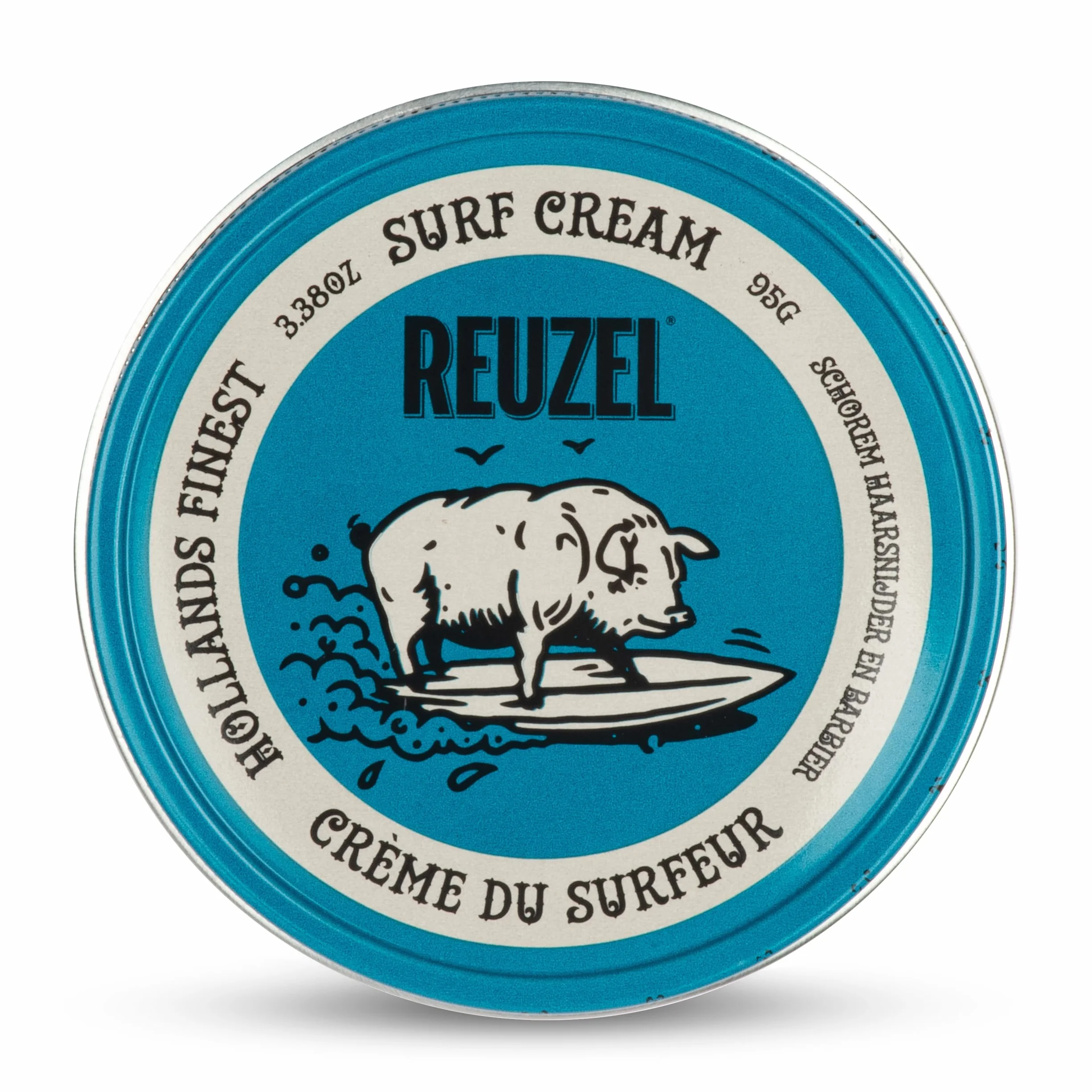 Reuzel Surf Cream, pomada en crema mate para hombres, crema de peinado de fijación ligera y flexible, 3,38 oz/95 g