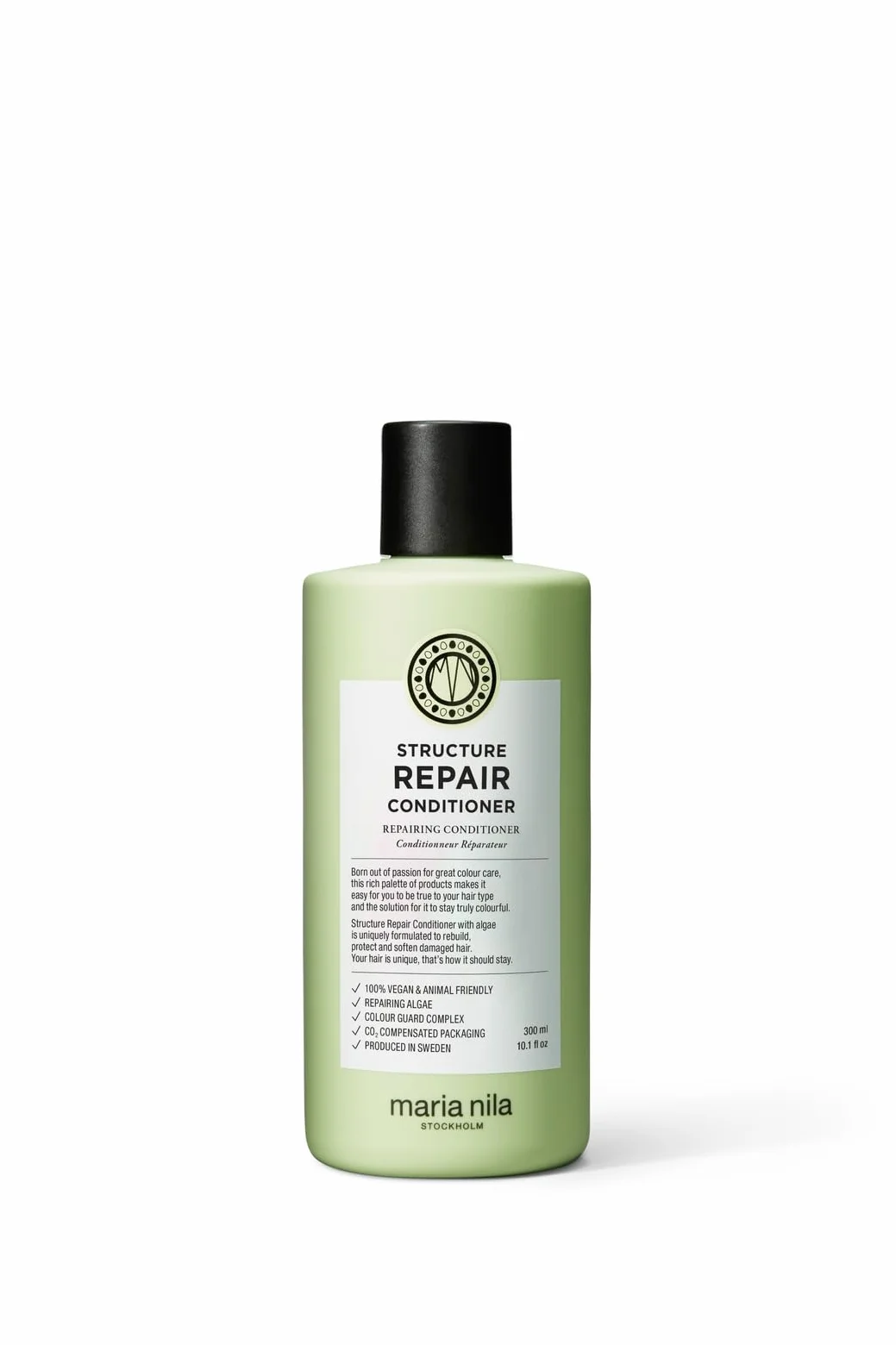 Maria Nila Structure Repair, Para cabello dañado y tratado químicamente, Extracto de algas reconstruye e hidrata, 100% vegano y libre de sulfatos/parabenos