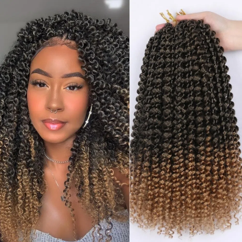 Passion Twist Hair, 7 confezioni 12 pollici Passion Twist Pelo Sintetico For África Trenzas YDDM Passion Twist Crochet Hair Water Wave Crochet Twist Hair Crochet Estensioni Sintetiche T1B-27#