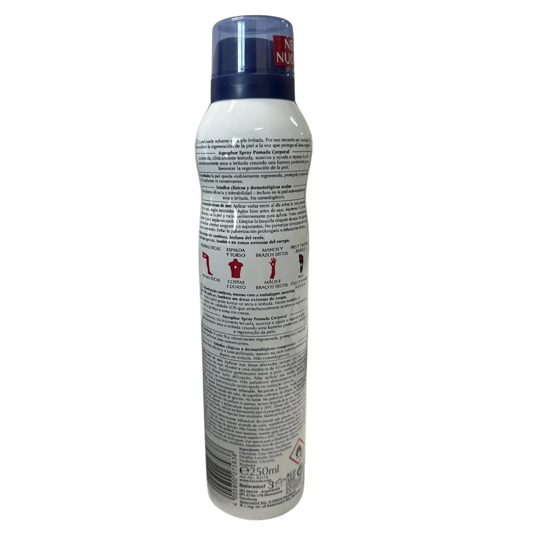 Eucerin Aquaphor Protect & Repair Spray pflegt sehr trockene und rissige Haut, 250 ml Solución