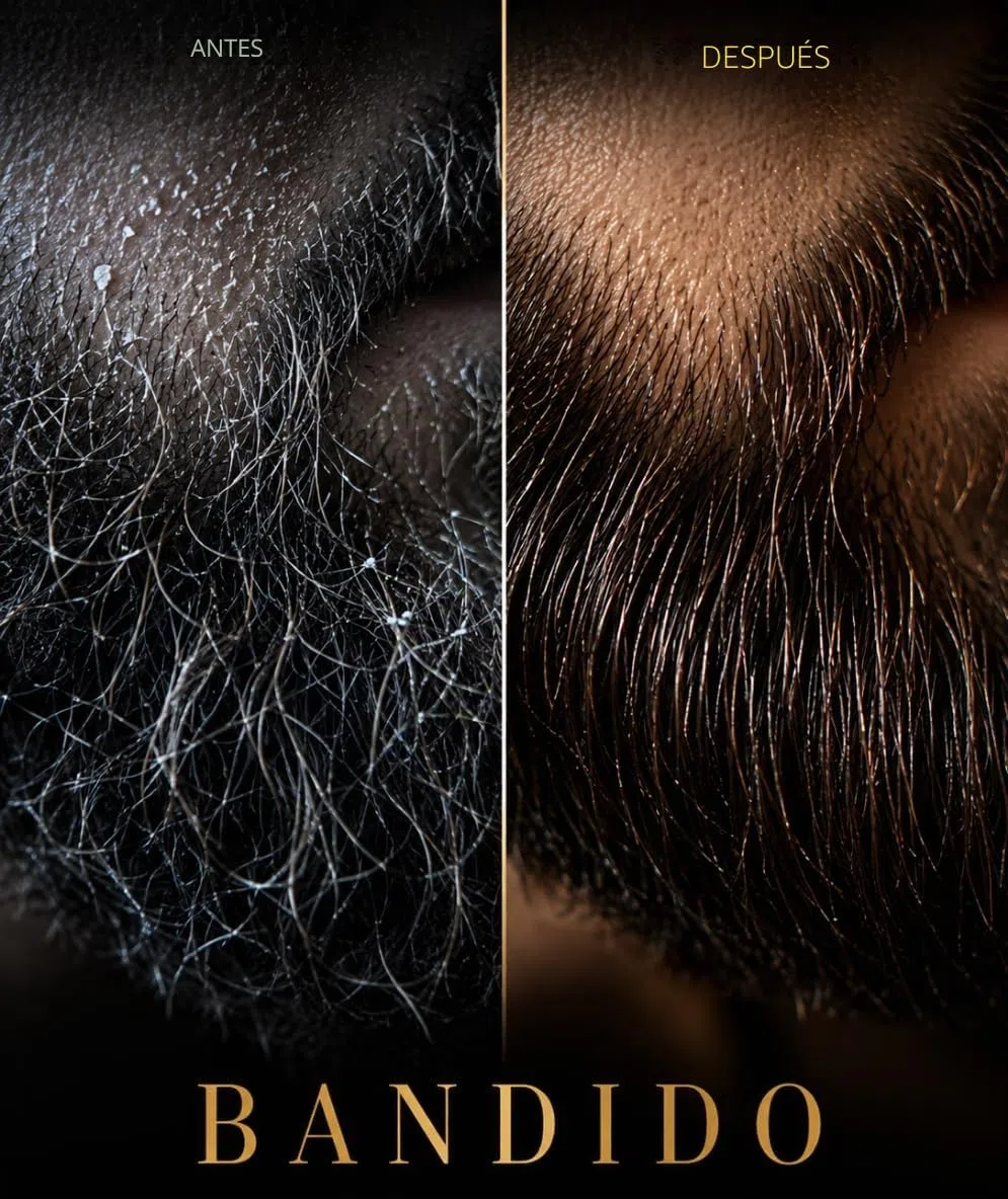 Bandido Aceite para barba para el cuidado diario de la barba de 3 días o barba completa, aceite de barba como regalo para hombres, 40 ml con dispensador de pipeta, diseño de calavera, sérum para