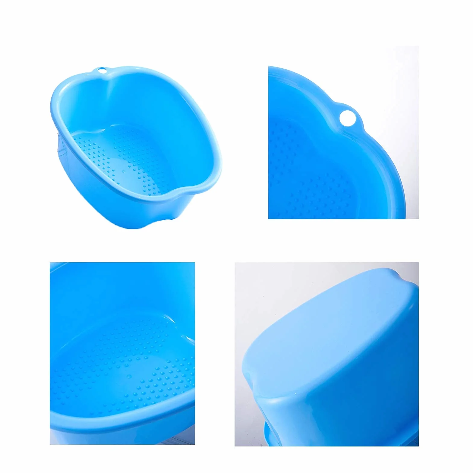 Baños para Pies Lavabo para Pies, Cuenco de SPA Plástico Resistente Baño de Pies para Pedicura Relajarse Desintoxicación y Masaje, Perfecto para Facilitar La Circulación o Relajar Los Músculos (Blue)