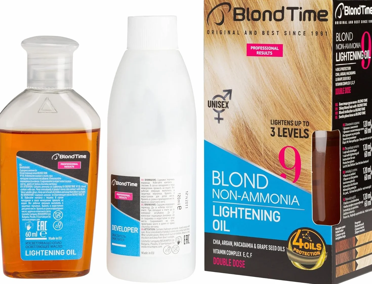 Aceite Decolorante para cabello aclara hasta 3 tonos | Tono Natural | Decolora sin dañar el pelo | Hidrata, Cuida, Nutre y Protege | Sin Amoniaco | 180 ml