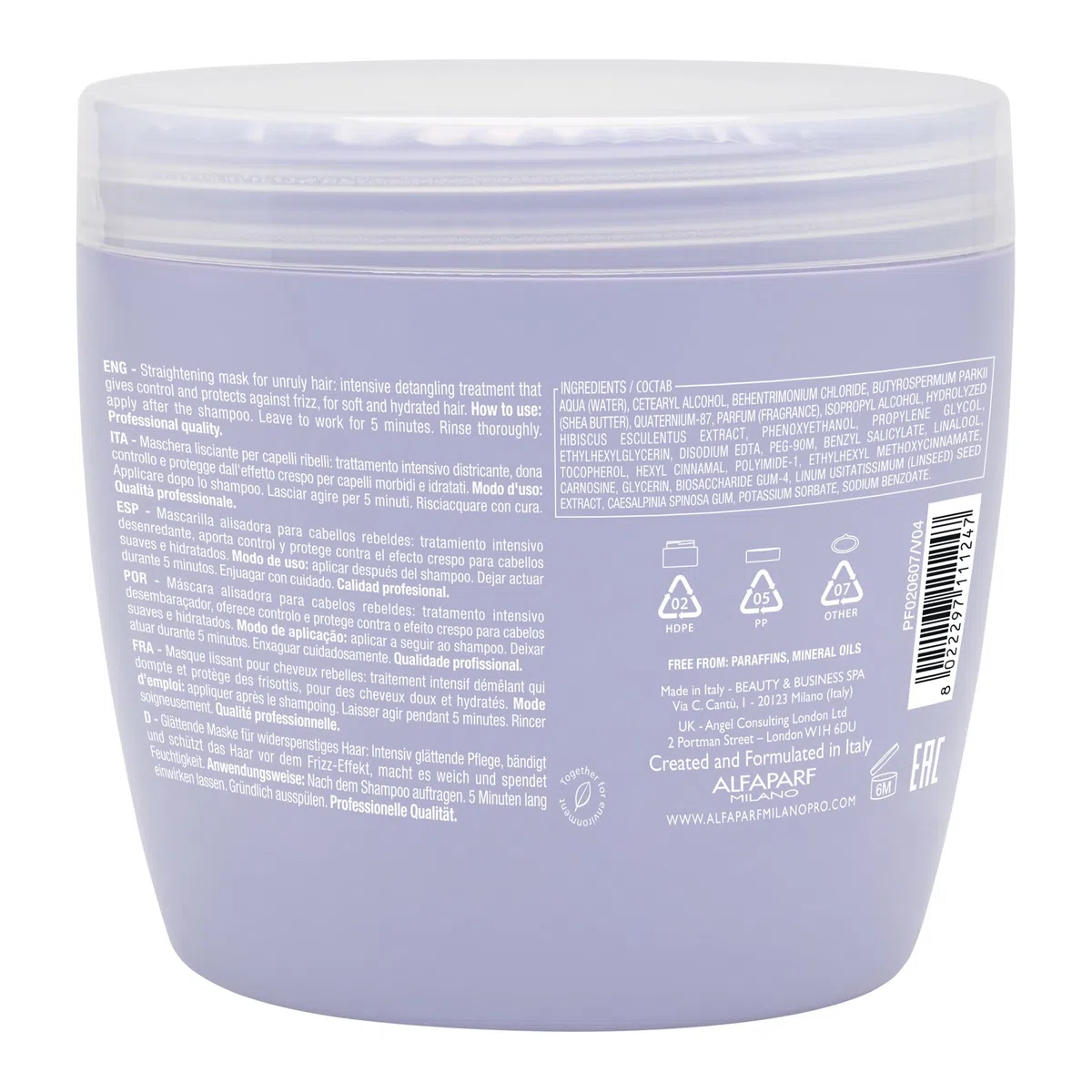 AlfaParf Semi Di Lino Smooth Smoothing Mask 500 Ml