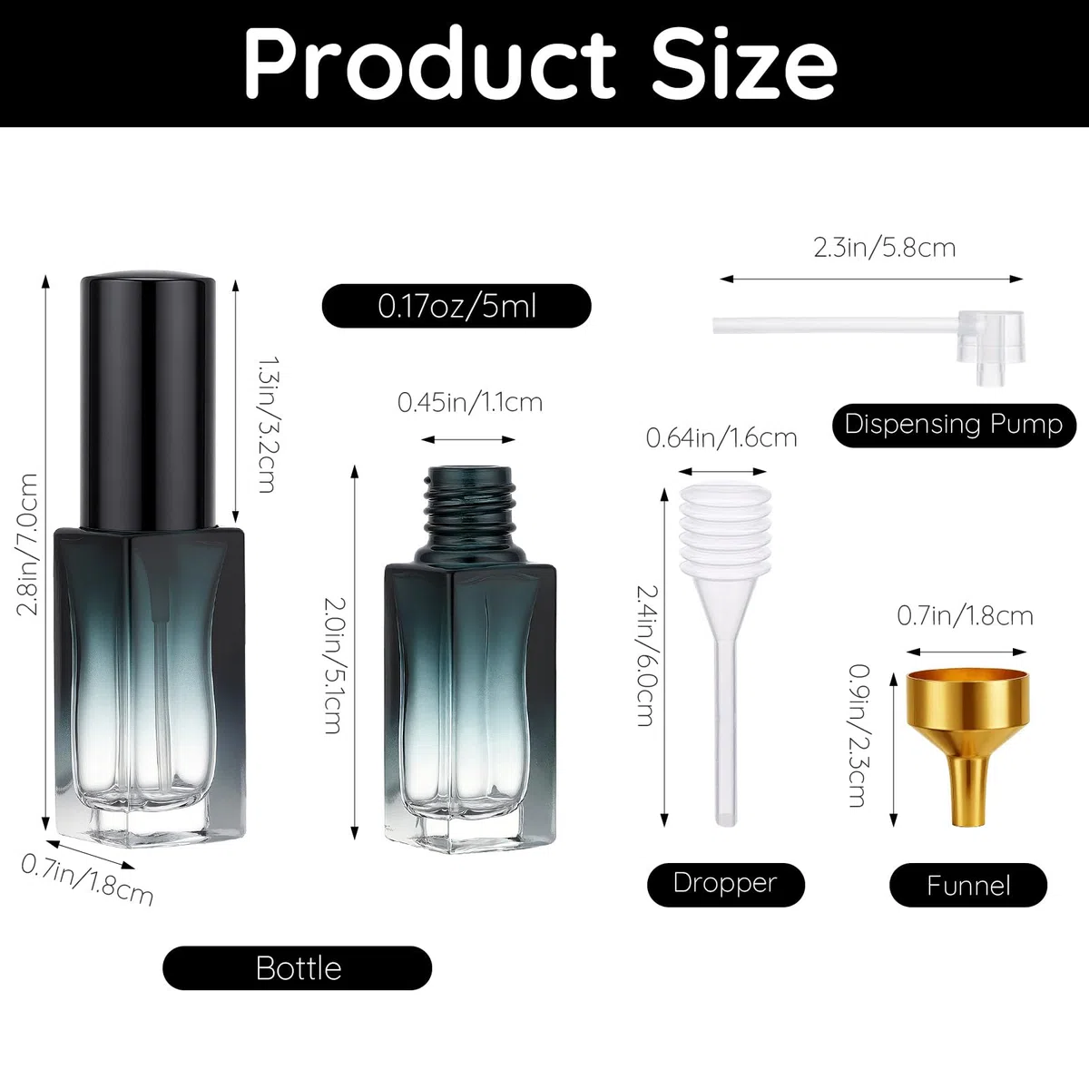 Segbeauty Dispensador Perfume Viaje, 20 Piezas 5ml Pulverizador Perfume Recargable, Atomizador de Vidrio, para Fiesta, Regalos, Trabajo (Azul Degradado)