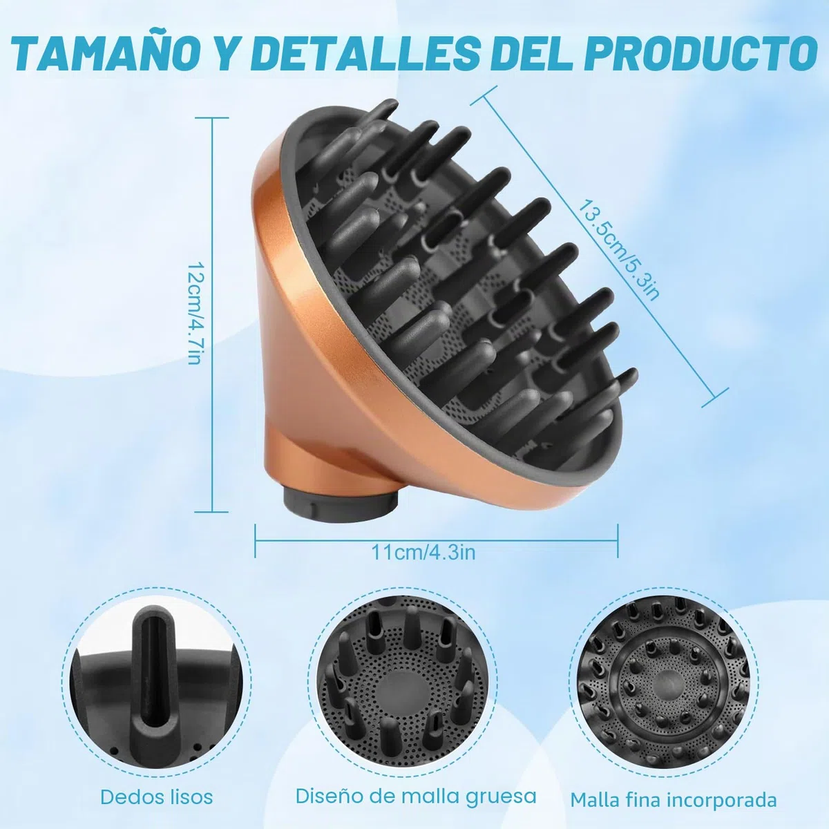 Boquilla difusora para Dyson para Airwrap, accesorio difusor actualizado para Dyson Airwrap HS05 HS03 HS01, boquilla difusora para secador de pelo, convertible para Dyson Airwrap Styler en secador de