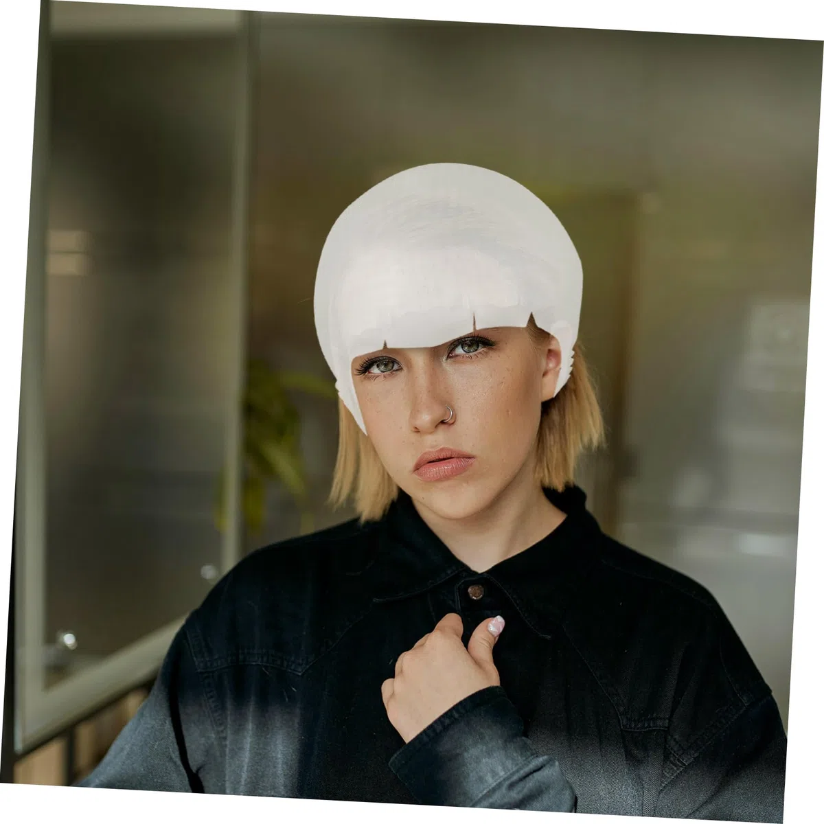 COLLBATH Gorro De Silicona Para Mechas Profesional Reutilizable Con Agujeros Preperforados Para TeñIr Y Tratamientos De Cabello En SalóN