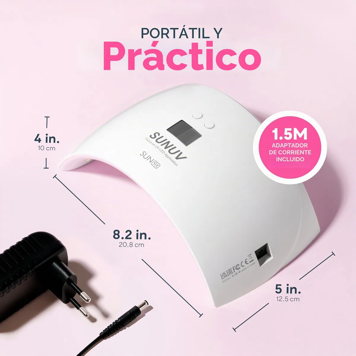 Secador de uñas LED UV SUNUV, lámpara de para uñas de gel, lámpara UV LED de uñas de 30s/60s, temporizador de infrarrojos, para manicura y pedicura, para manicura y salón de belleza