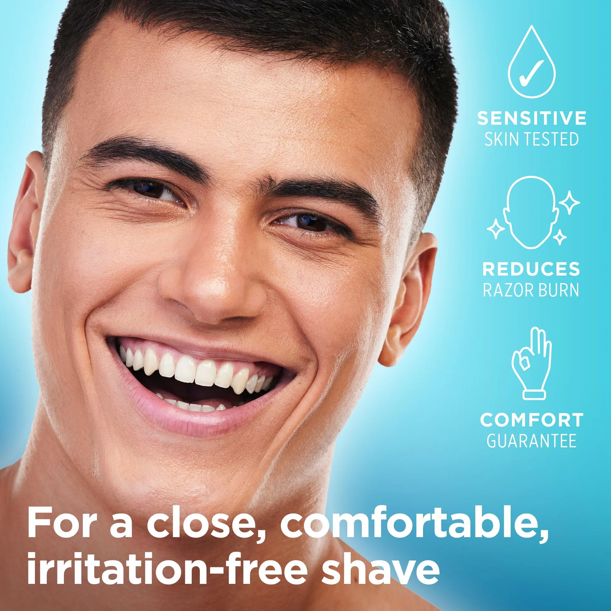 King of Shaves Aceite de Afeitar Sensible para Hombres Pack Cuádruple, Aloe Vera y Árbol de Té, Fórmula Clara Sin Espuma, Reduce Irritación, Vegano, Tamaño de Viaje, 4 x 15ml