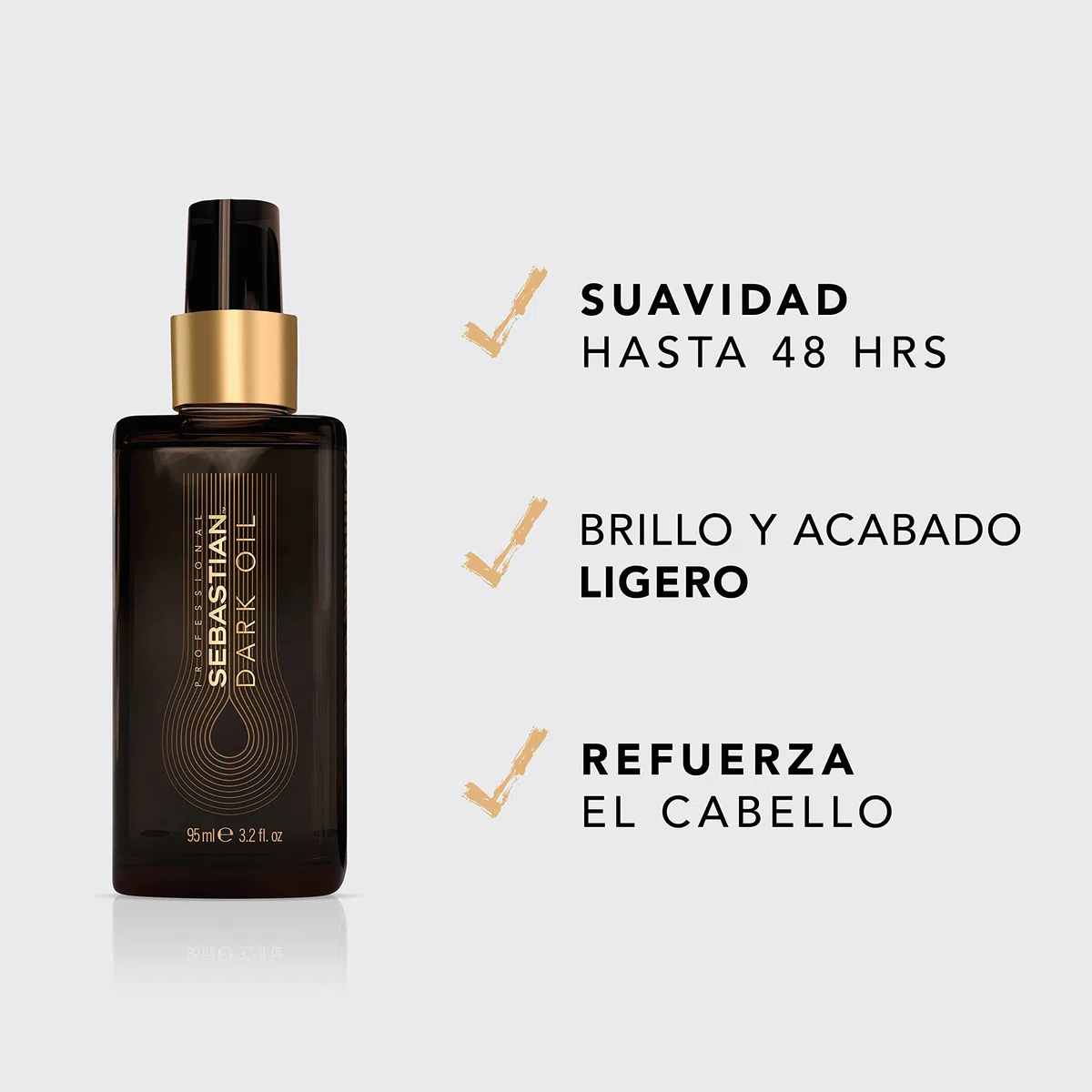 Sebastian Professional Dark Oil, Producto de cuidado capilar, Hidrata y suaviza, Ligero, Para todo tipo de cabello