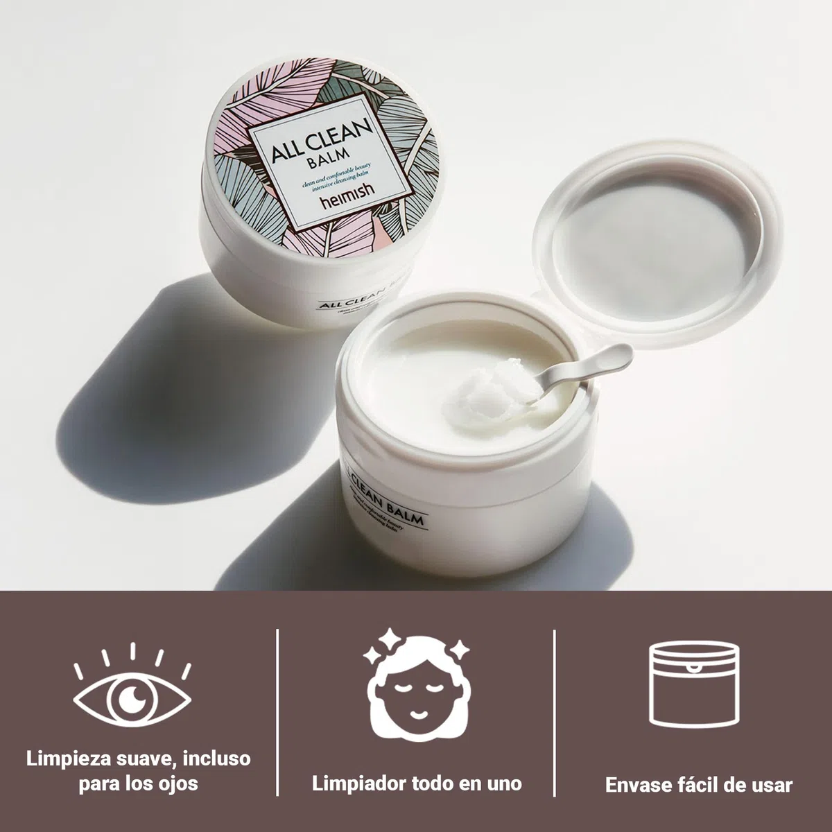HEIMISH All Clean Balm 4.0fl.oz/120ml - Bálsamo limpiador multiusos | Desmaquillador, lavado facial, cuidado de poros, cuidado de puntos negros, humectante | Aceite aromático natural