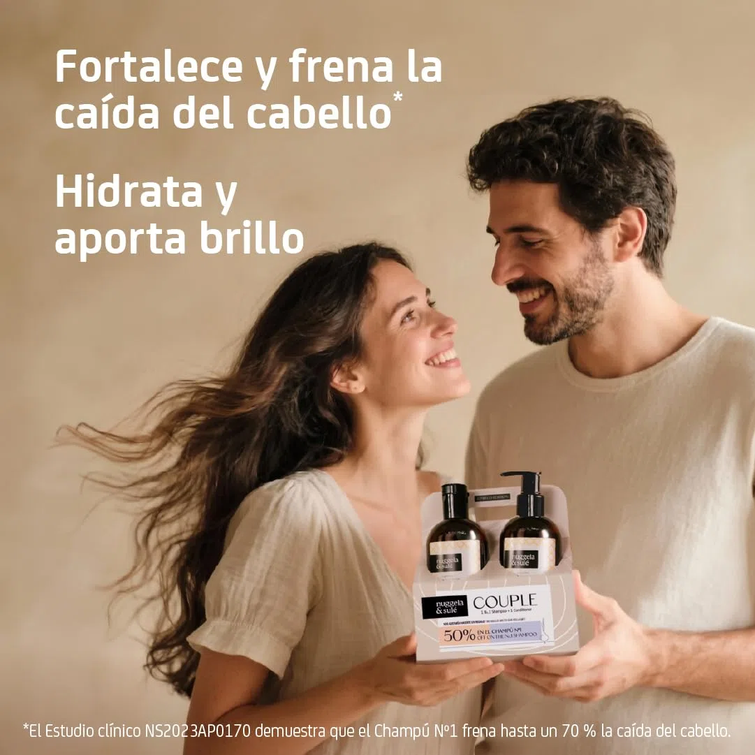 Nuggela & Sulé Pack COUPLE: Champú Nº1 + Acondicionador Hidratante, Edición Limitada - 50% de descuento en el Champú. 2 x 250 ml