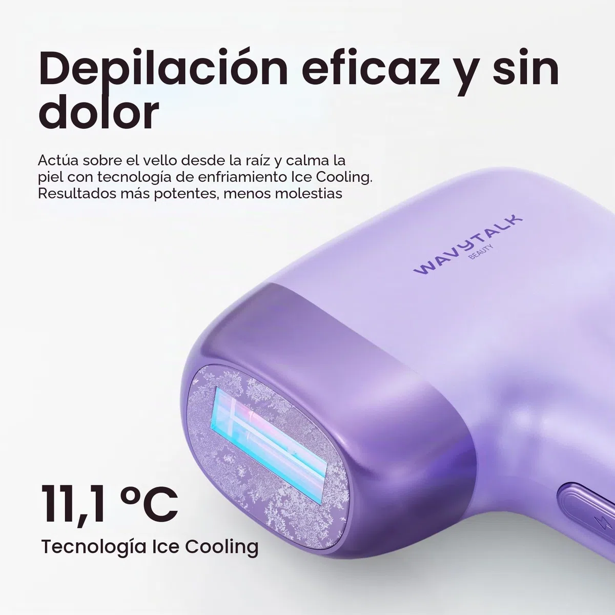 Dispositivo de depilación IPL Wavytalk, Desnúdalo con precisión con rodillo para cara, cuerpo, bikini – Resultado duradero y sin dolor, 24J de doble pulso y enfriamiento con hielo, uso en casa para