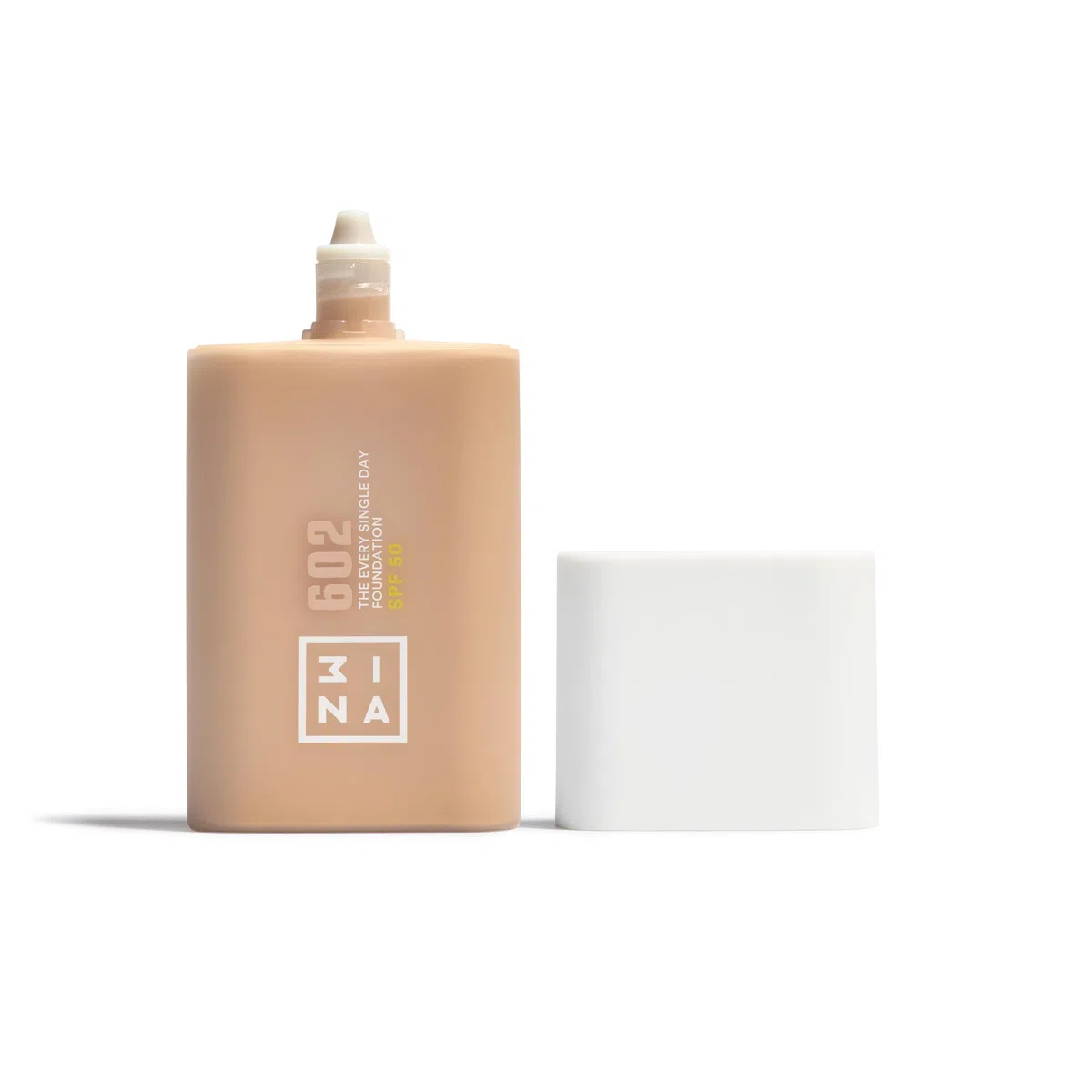 3INA MAKEUP - The Every Single Day Foundation SPF 50 602 - Base de Maquillaje Claro neutro con SPF 50 & Niacinamida - Fórmula ligera - Modulable - Cobetura ligera a media - Vegan - Cruelty Free