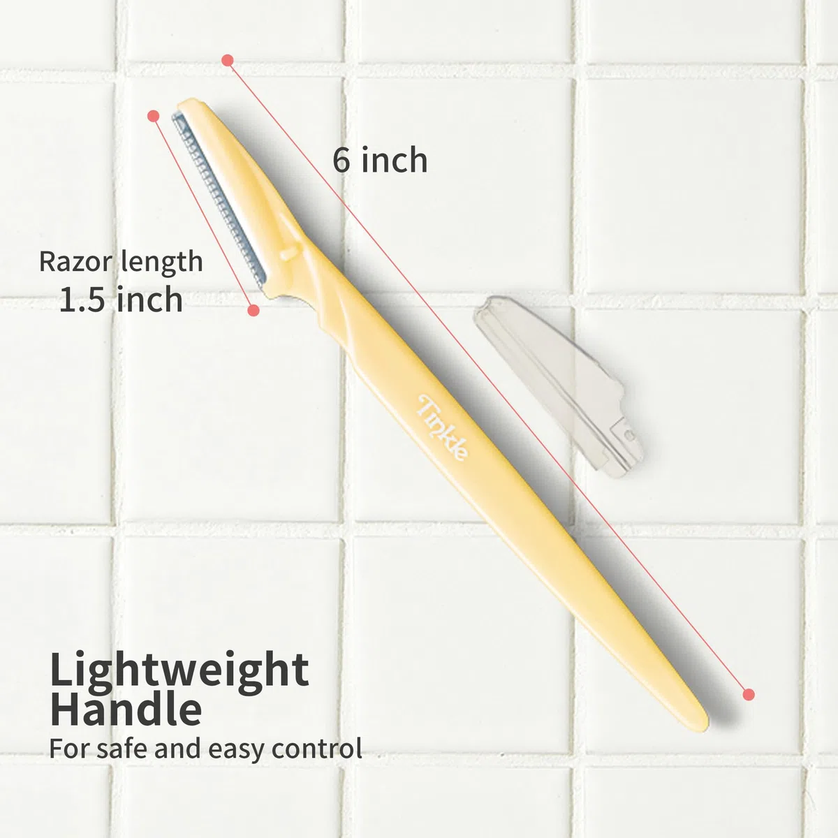 Dorco Tinkle - Maquinillas de afeitar para cejas, 12 unidades (4 paquetes de 3), recortadora de cejas de precisión y herramienta de dermaplaning para una depilación segura y sin esfuerzo, regalo de