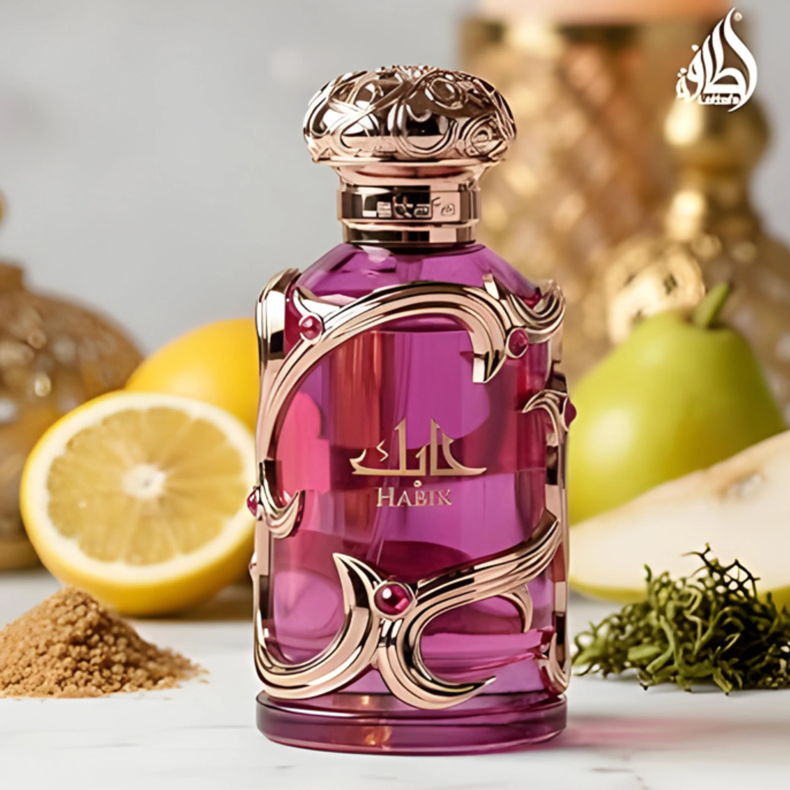 Lattafa Habik - Floral, afrutado, fresco, almizclado, Eau de Parfum, Spray, Fragancia duradera para mujer, 100 ml