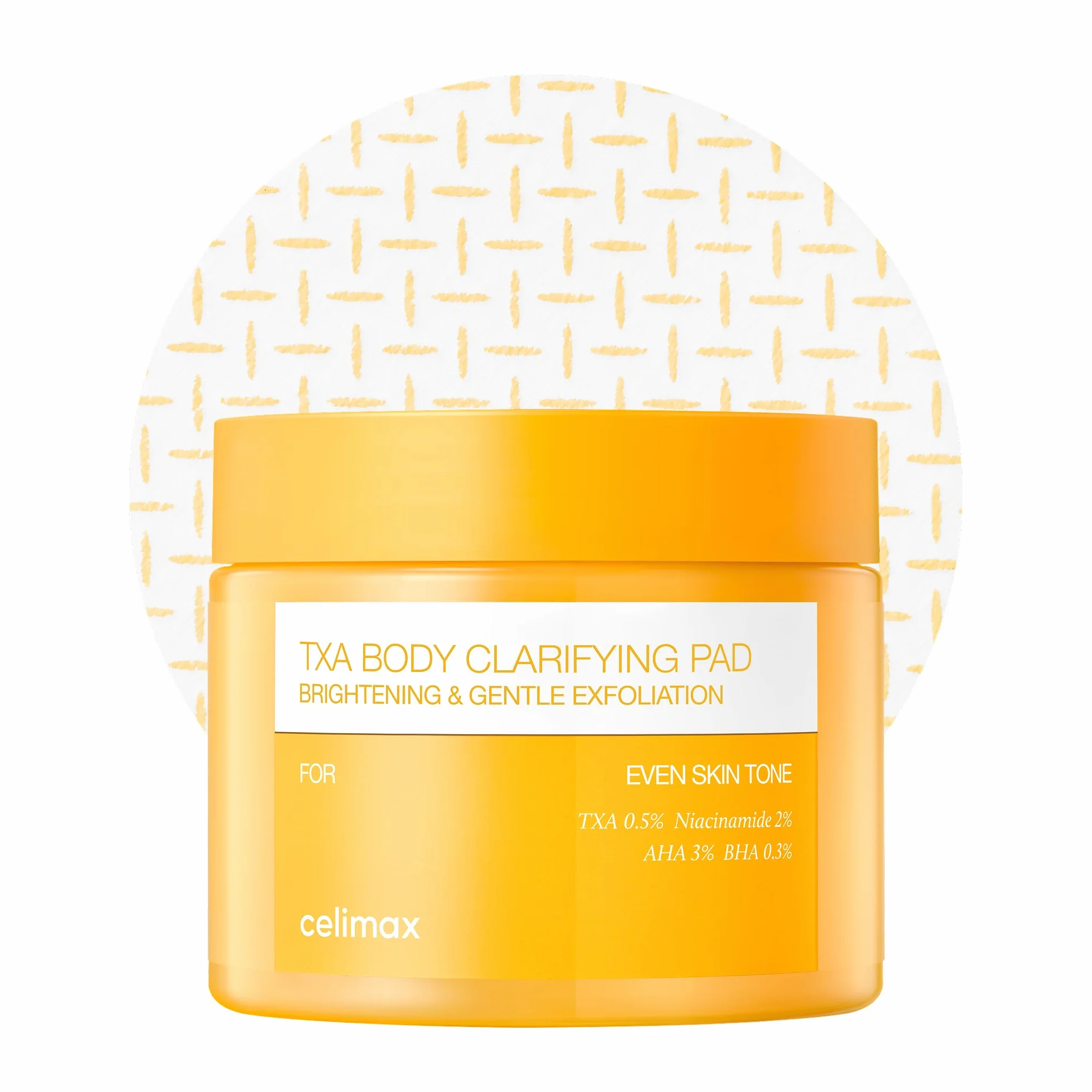 celimax TXA Body Clarifying Pad | Desodorante Pad for Dark Underarms Treatment, Knee & Elbow, Strawberry Skin Care, Smootle Exfoliating & Hydrating Body Scrub (50 almohadillas)