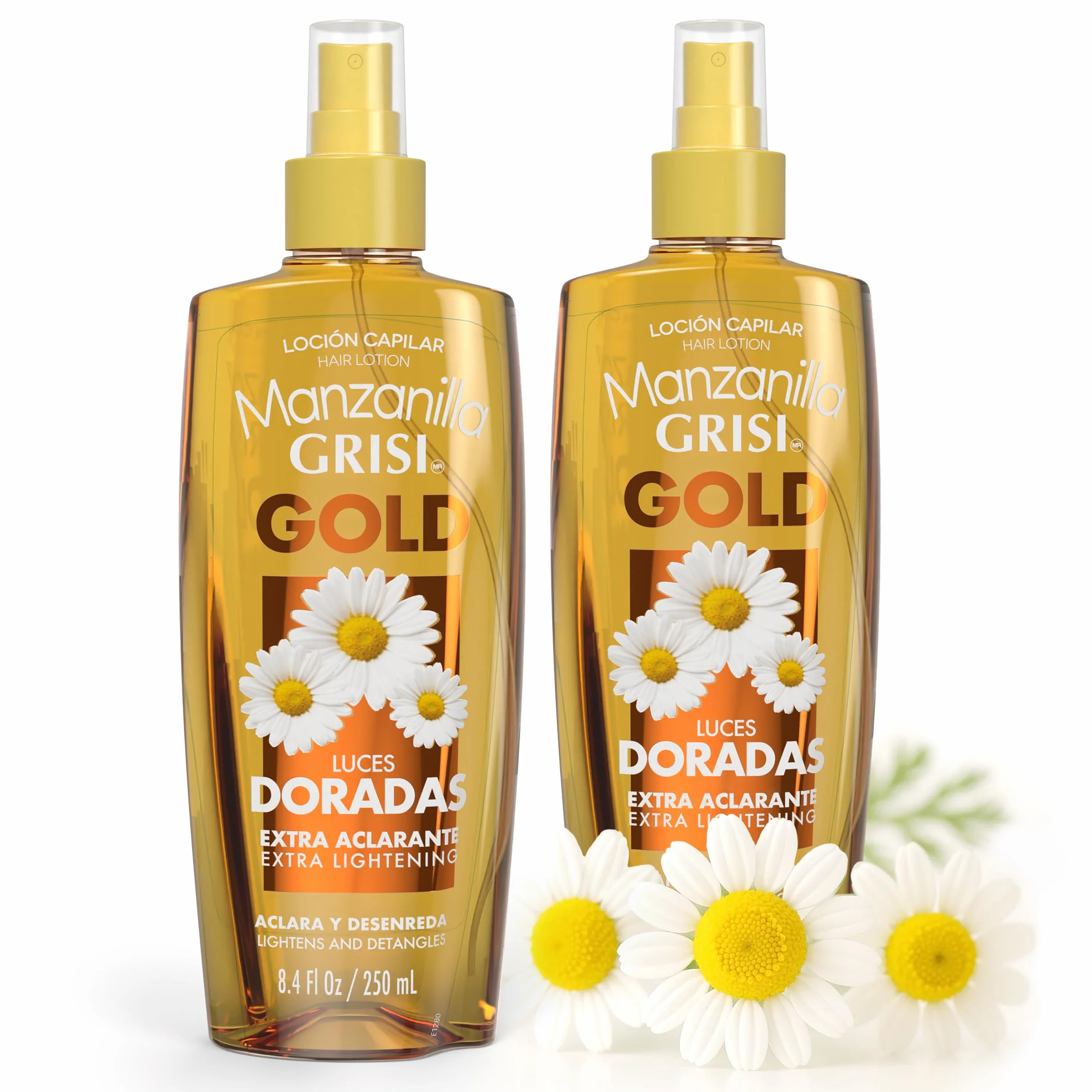 Grisi Manzanilla - Loción para el cabello dorada, loción para el cabello con extracto de manzanilla, paquete de 2 botellas de spray de 8.4 onzas líquidas