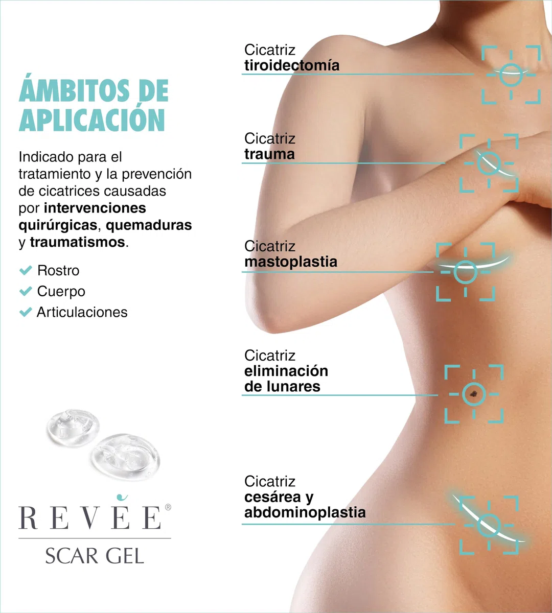Revée Scar Gel - Reducción de cicatrices - 20 Gr