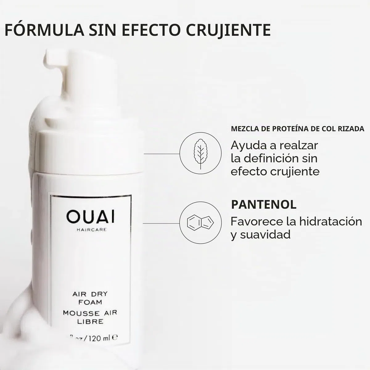 OUAI - Espuma seca para el cuidado del cabello