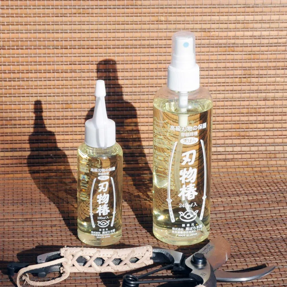 Kurobara Huile de camélia 100% pure Tsubaki pour l'entretien des couteaux japonais 8.6 oz claire