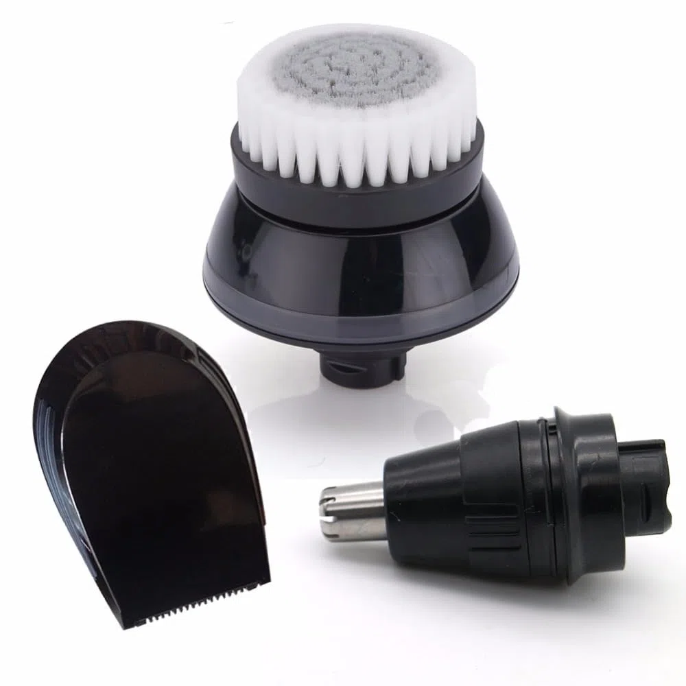 Cepillo de limpieza facial repuesto + recortador patillas + cabezal nariz compatible con Philips S5050 RQ1150 RQ1050 Series 5000 9000 RQ32 RQ1250