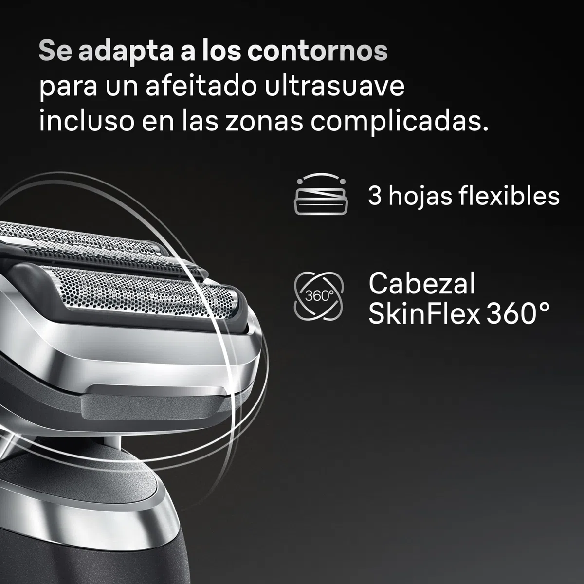 Braun Series 7 Afeitadora Eléctrica Hombre, 72-N1200SI, Negro - Máquina De Afeitar Barba Resistente al Agua, 3 Modos de Afeitado, Recargable, 60 Min De Uso, Recortadora De Precisión, Estuche De Viaje