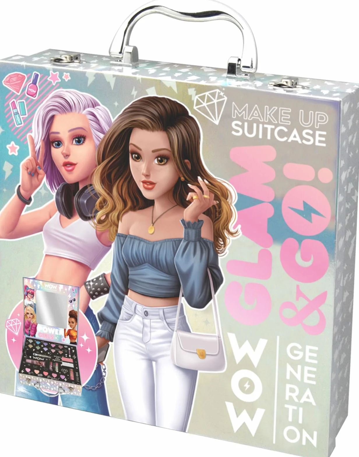 WOW GENERATION - Maletín de Maquillaje Glam & Go, Set de Maquillaje para Niñas, Maquillaje Infantil, Juguete Niña, Ideal para Regalar