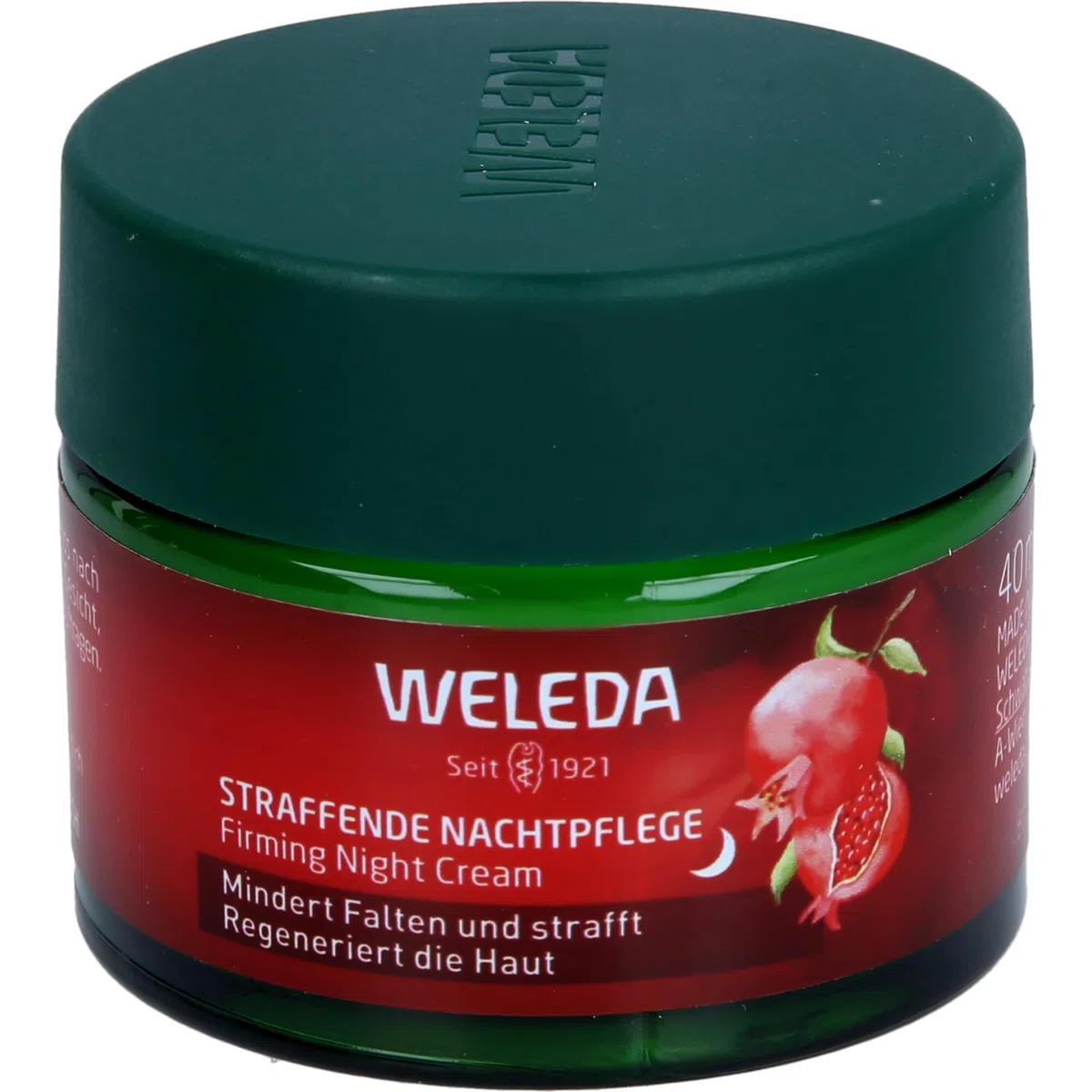 Weleda - Crema de Noche Reafirmante de Granada, Reduce Líneas de Expresión y Arrugas, Regenera la Piel, Hidrata y Nutre, con Aceite de Granada y Péptidos de Maca, Tratamiento Natural - 40 ml