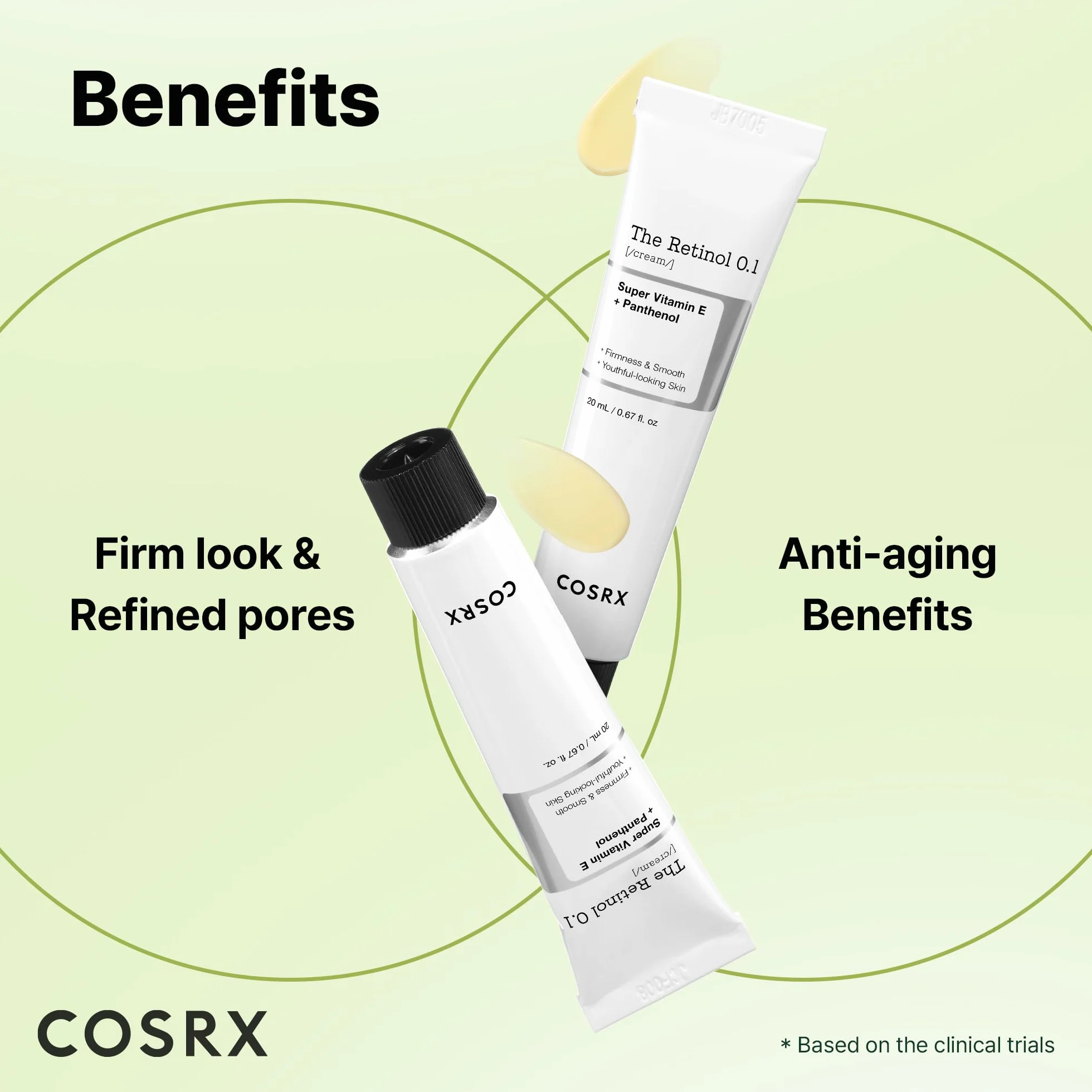 COSRX Retinol 0.1 Cream, Anti-aging Crème Visage Hydrant with 0.1% Retinoid Treatment for Face, Reduce Wrinkles, Fine Lines, and Signs of Aging, Gentle Skin Care for Day and Night…