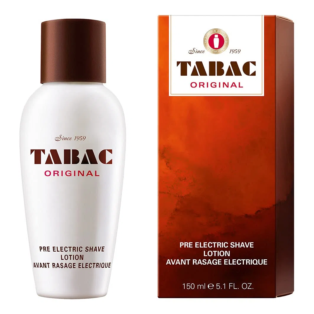 Tabac® Original | Loción de preafeitado para maquinilla eléctrica - prepara la piel antes del afeitado con maquinilla eléctrica - con el aroma del original | 150 ml