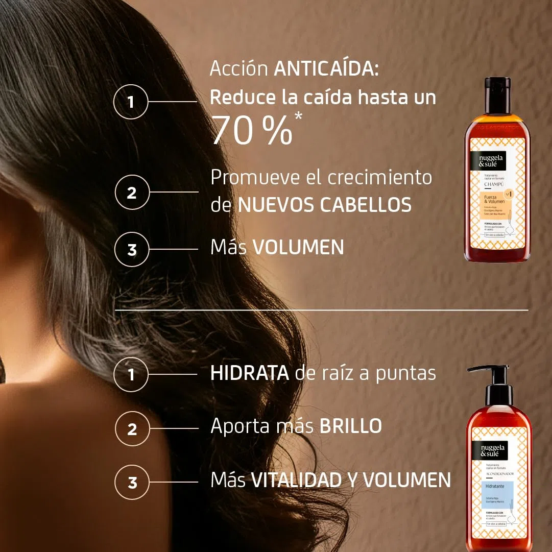 Nuggela & Sulé Pack COUPLE: Champú Nº1 + Acondicionador Hidratante, Edición Limitada - 50% de descuento en el Champú. 2 x 250 ml